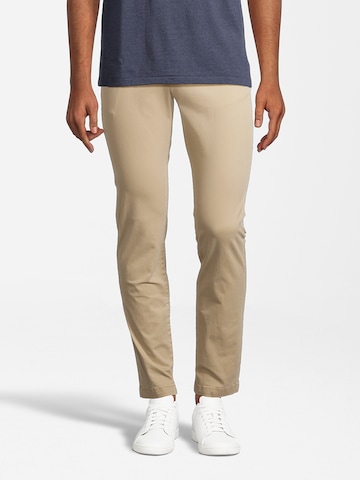 AÉROPOSTALE Slim fit Chino trousers in Beige: front