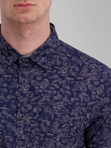 TIMEZONE Shirt 'Print' in Blue
