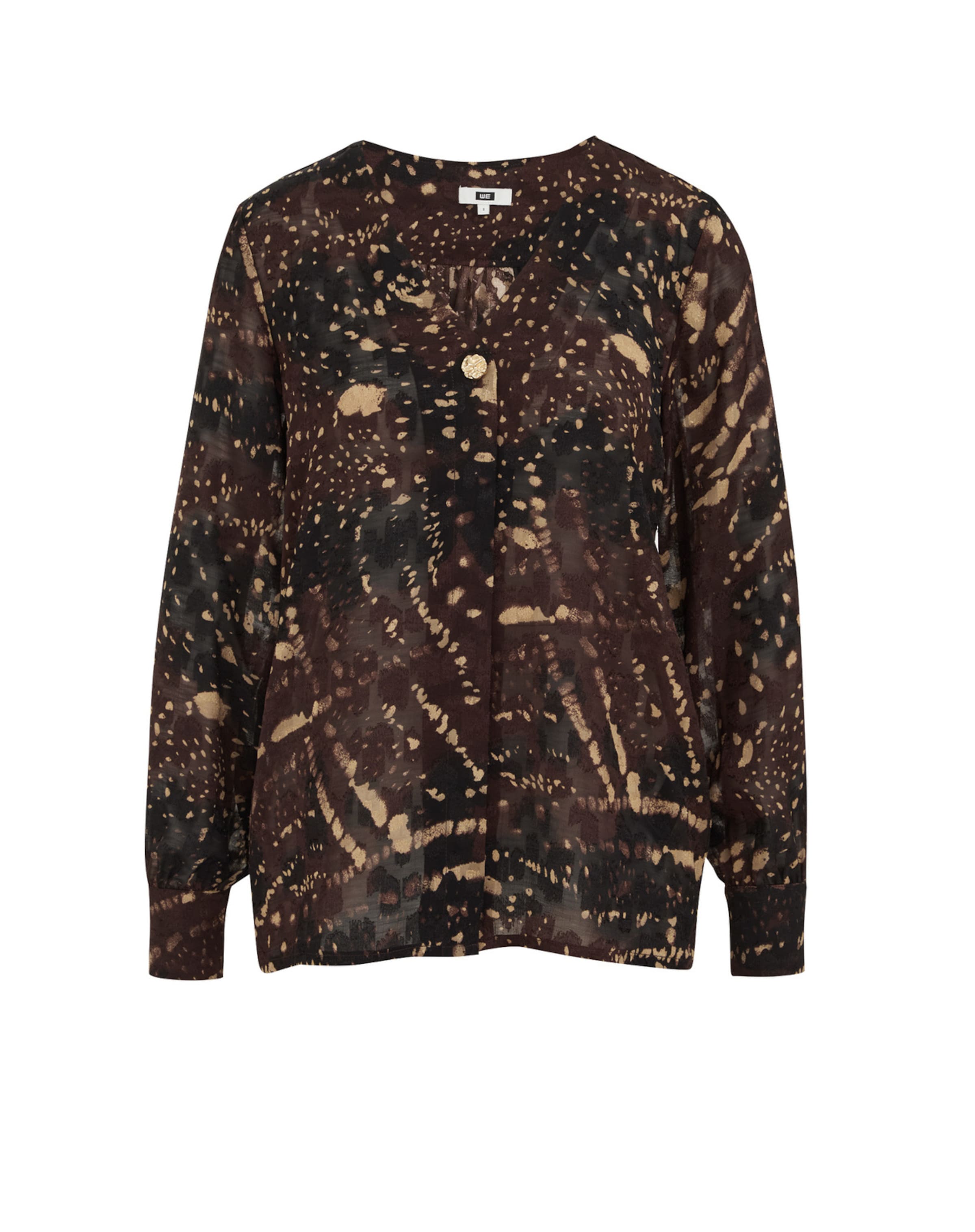 WE Fashion Блуза в кафяво: отпред