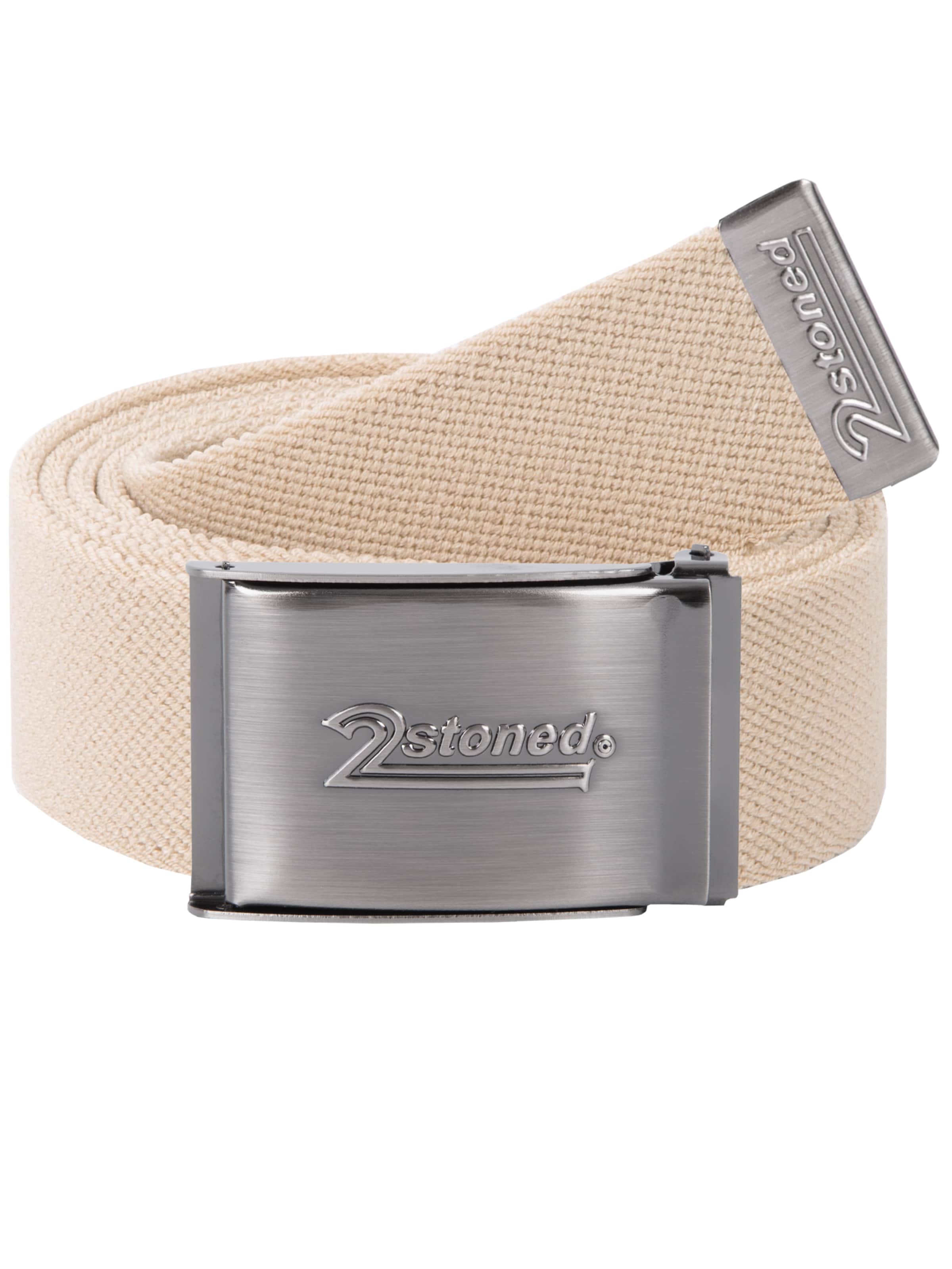 2Stoned Belt 'Stretch SPEED Matt' in Beige: front