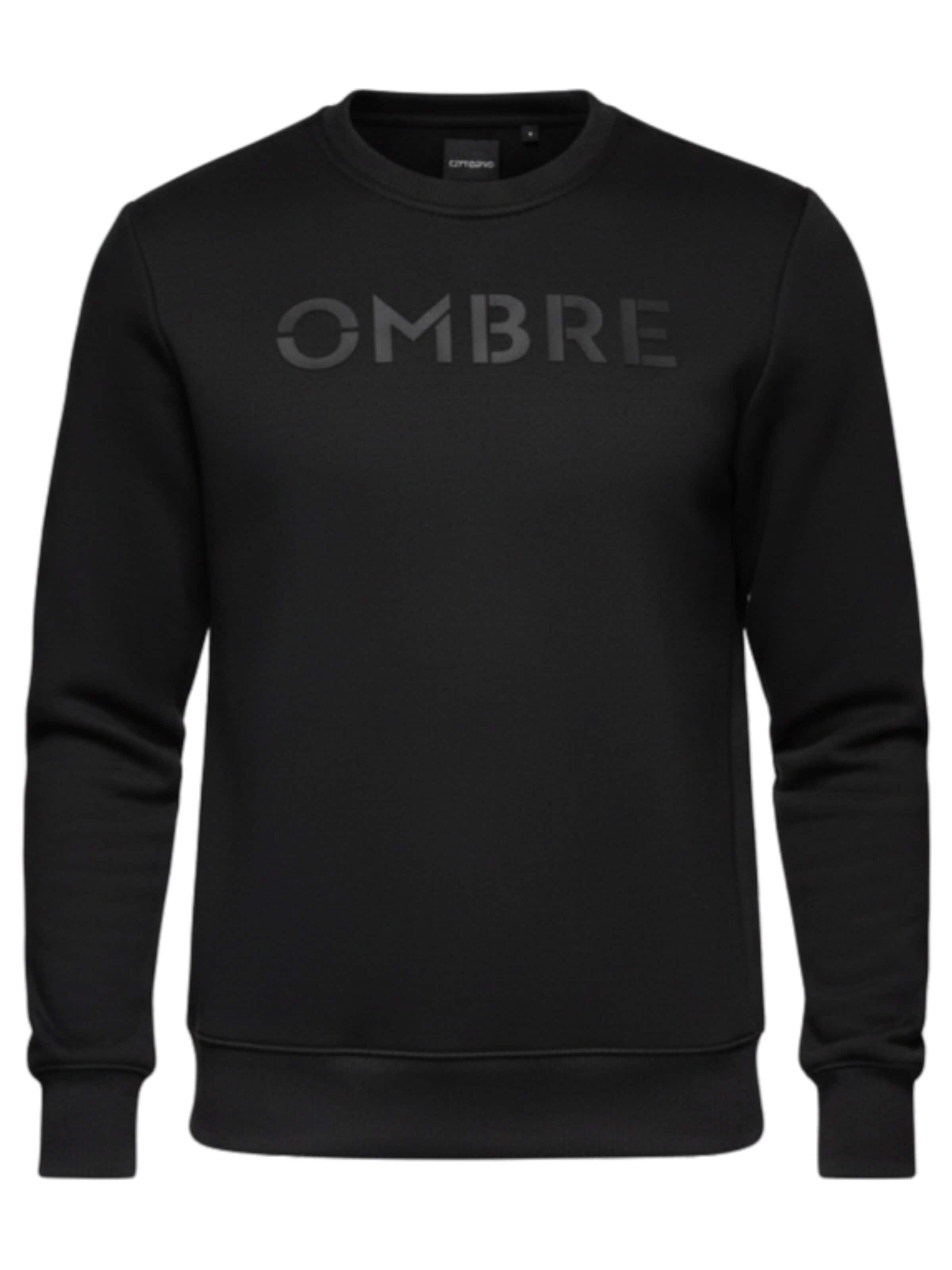 Sweat-shirt Ombre en noir : devant
