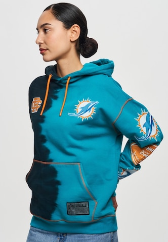 Recovered Kapuzenpullover 'NFL Dolphins Ink Dye Effect On' in Blau