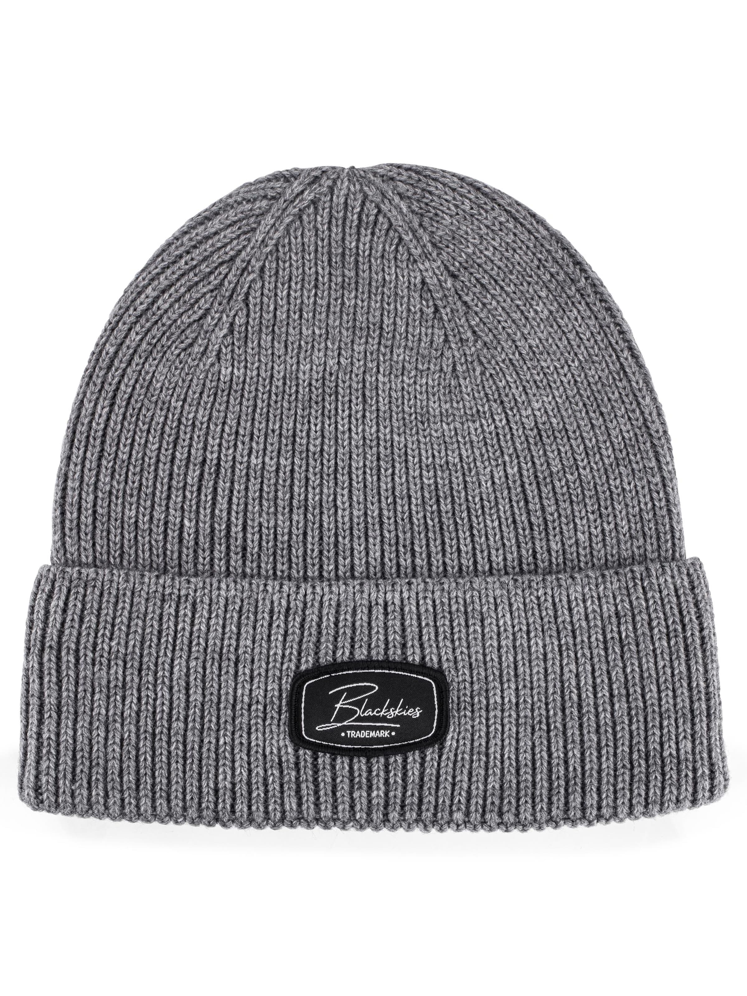 Blackskies Beanie 'Race' in Grey: front