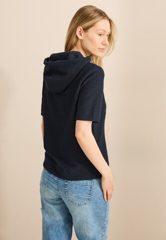 CECIL Bouclé-Hoodie in Blau