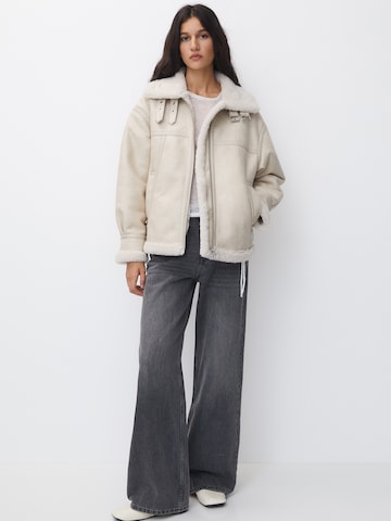 Pull&Bear Winter Jacket in Beige