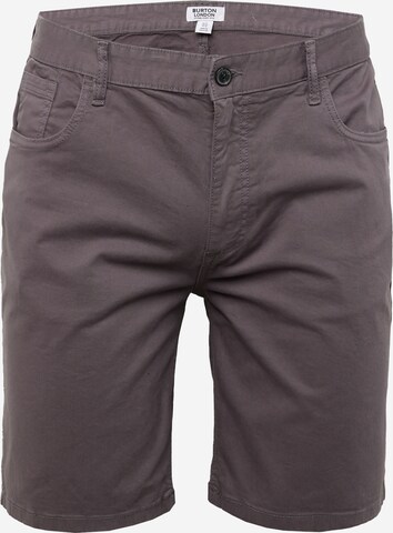 BURTON MENSWEAR LONDON Regular Broek in Grijs: voorkant