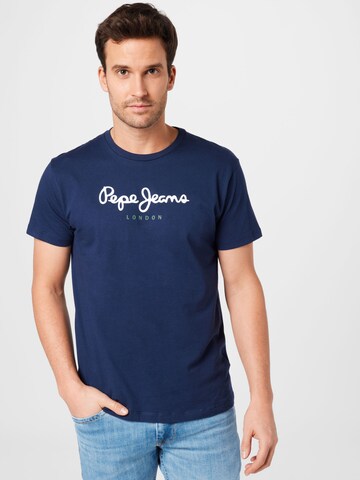 Pepe Jeans - Camiseta 'EGGO' en azul: frente