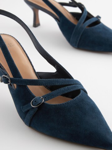 Next - Sapatos abertos atrás 'Forever Comfort' em azul