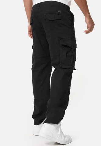INDICODE JEANS Regular Cargo trousers 'Mauricio' in Black