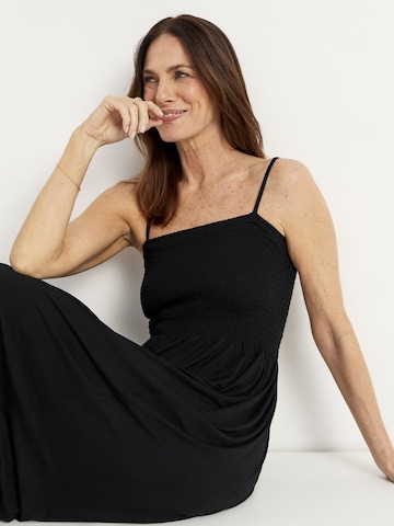 Cellbes of Sweden Jerseykleid mit Smokarbeit in Schwarz