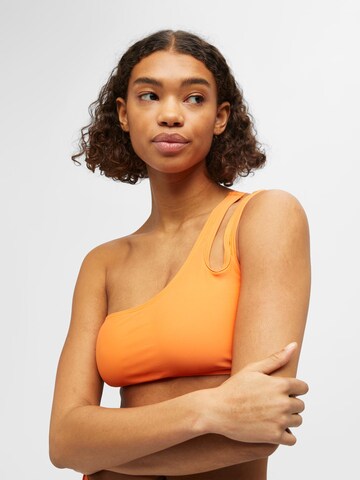 OBJECT - Bustier Top de bikini 'Team' en naranja: frente