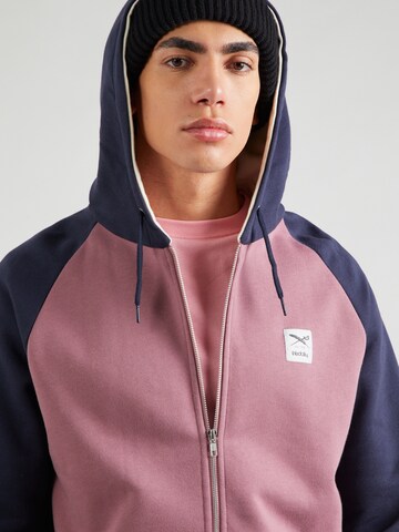 Iriedaily Zip-Up Hoodie 'De College 2' in Blue