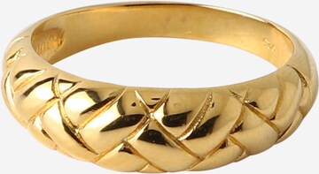 Orelia Waffle Ring 'Domed' in Gold: predná strana