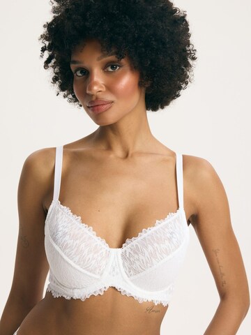 ESOTIQ - Clásico Sujetador 'Rosalind' en blanco: frente