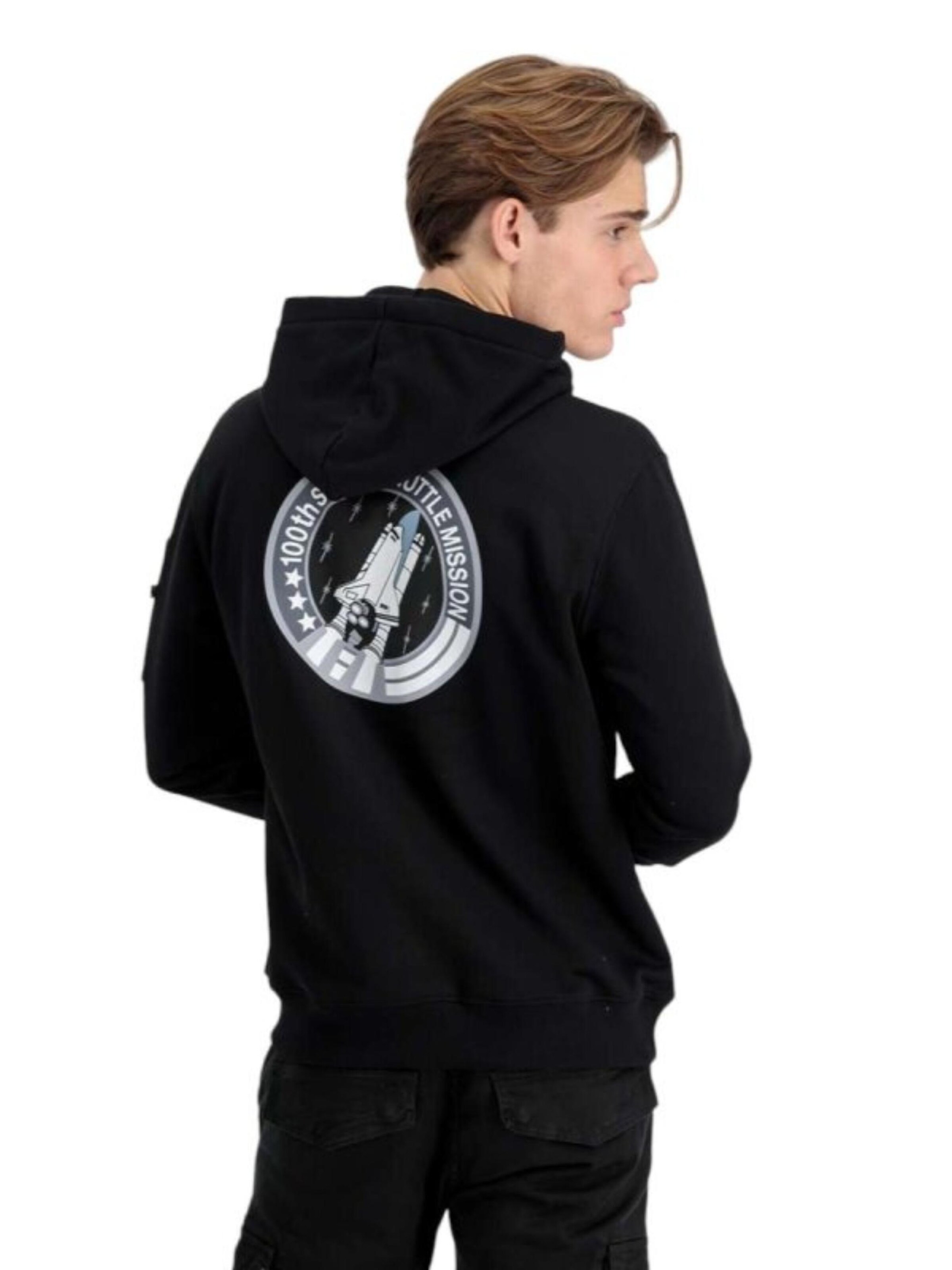 ALPHA INDUSTRIES Sweatshirt 'Space Shuttle' in Black