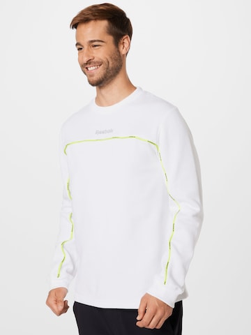 Reebok Αθλητική μπλούζα φούτερ σε λευκό: μπροστά