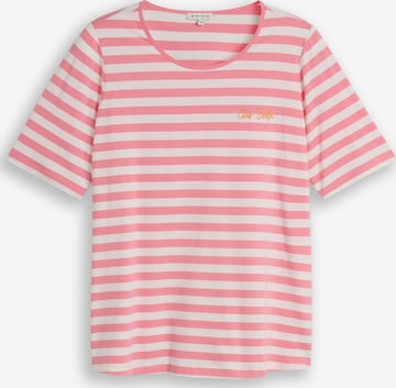 T-shirt Tom Tailor Women + en rose : devant