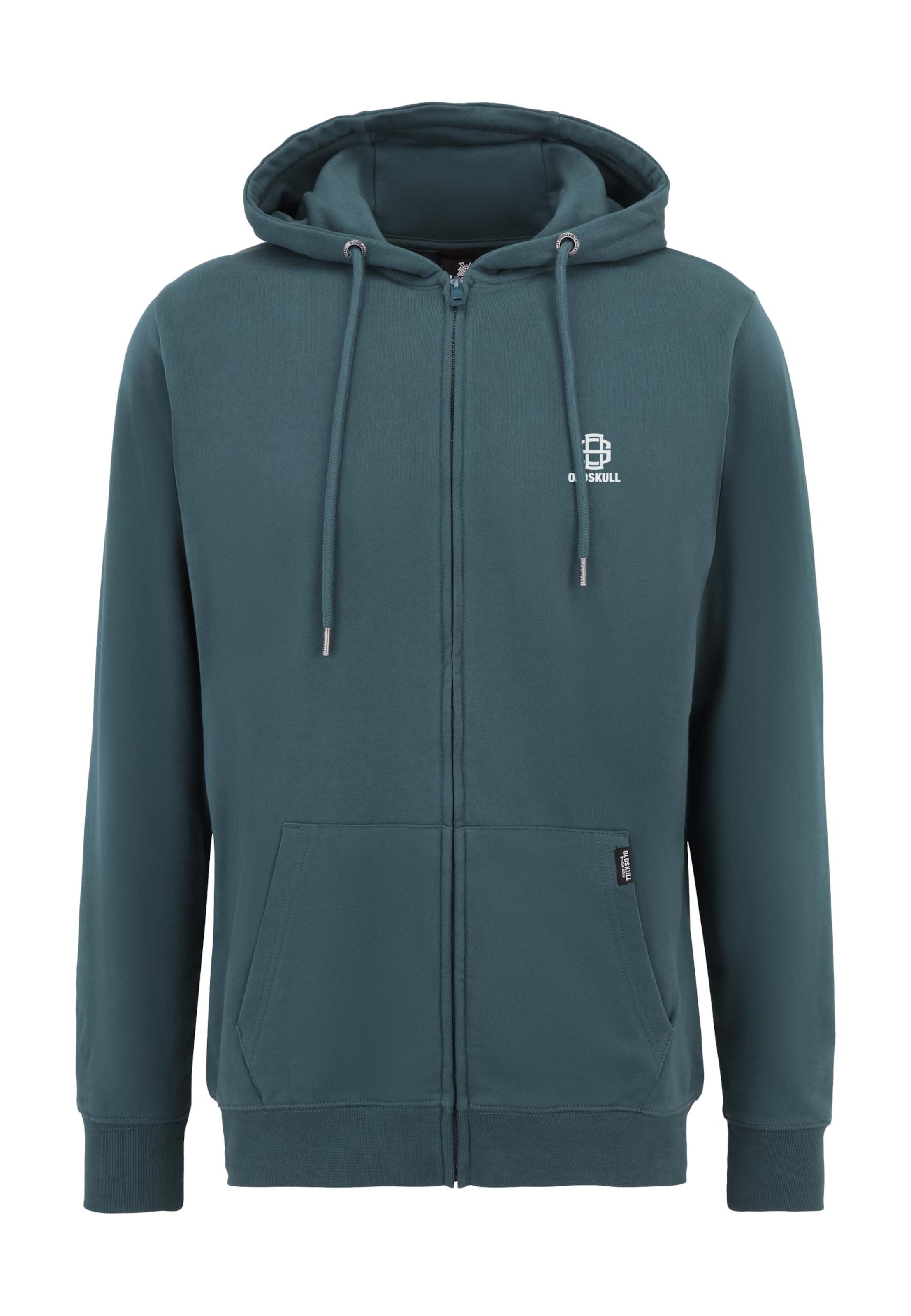 Oldskull Sweat jacket 'Basic Oldskull 25' in Blue: front