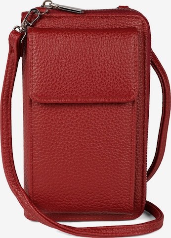 styleBREAKER Crossbody bag 'Umhängetasche mit Handyfach und RFID Schutz' in Red: front