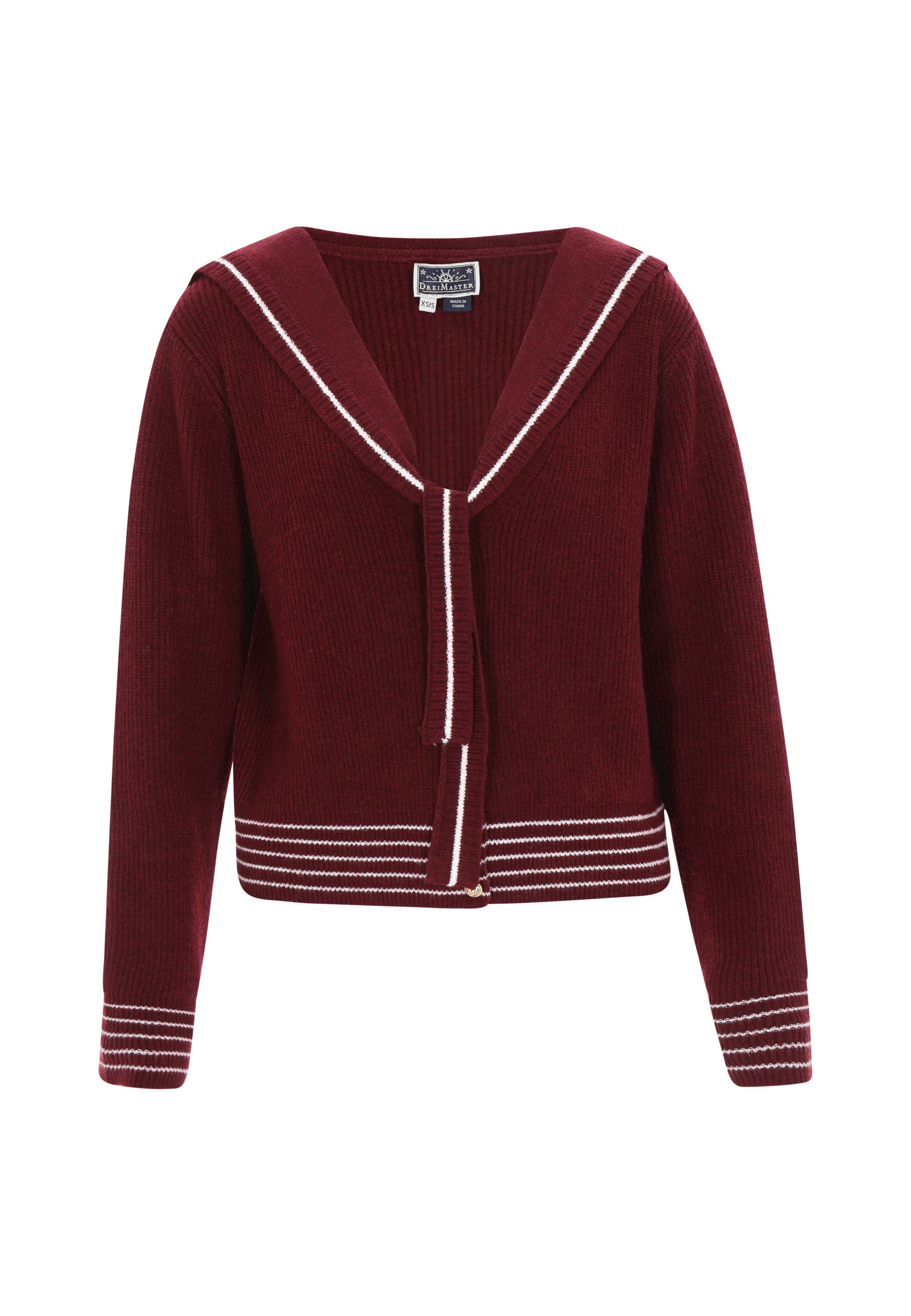 Cardigan DreiMaster Maritim en rouge : devant