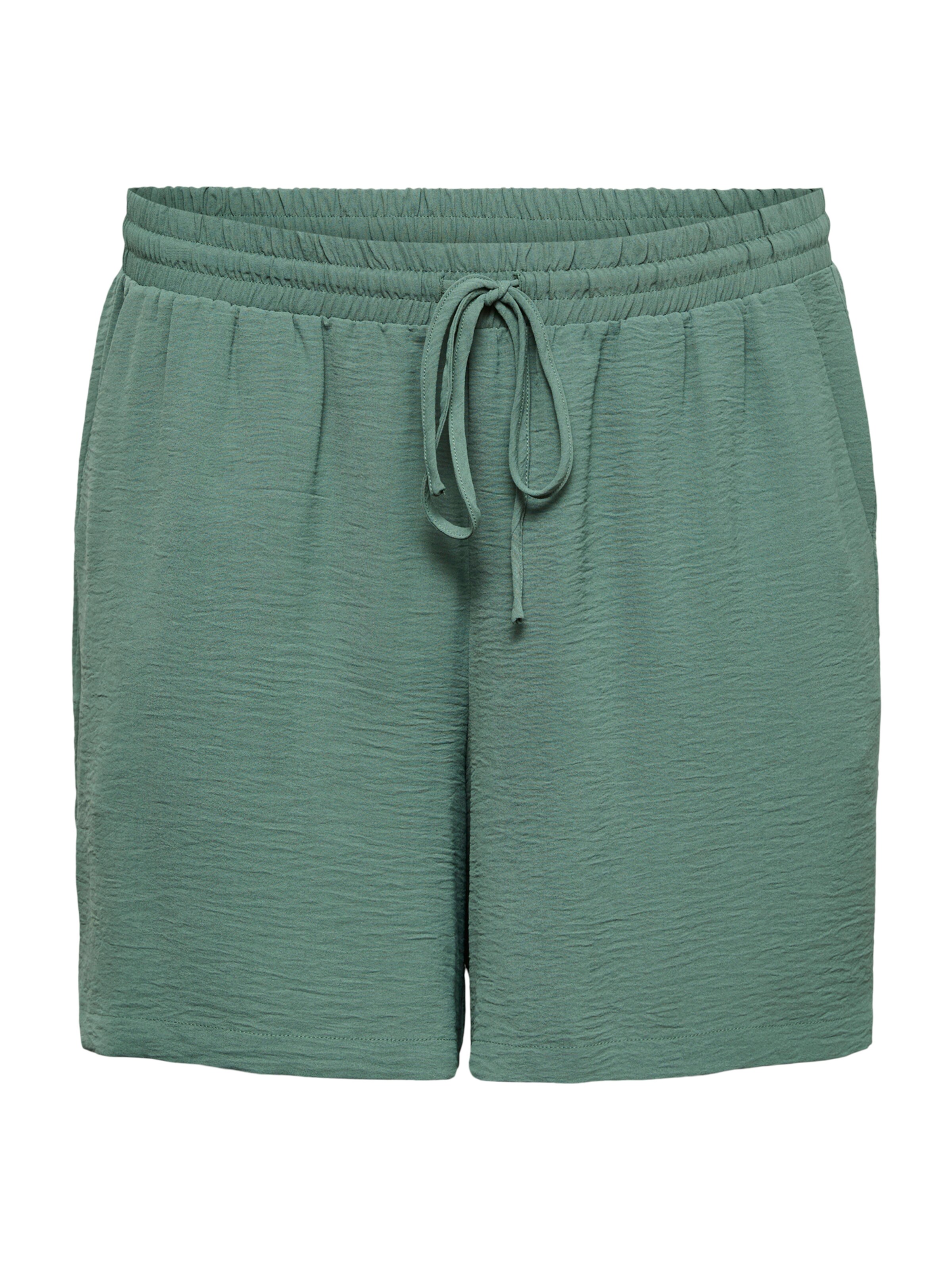 Vero Moda Curve Loosefit Kalhoty 'VMCALVA' – zelená: přední strana