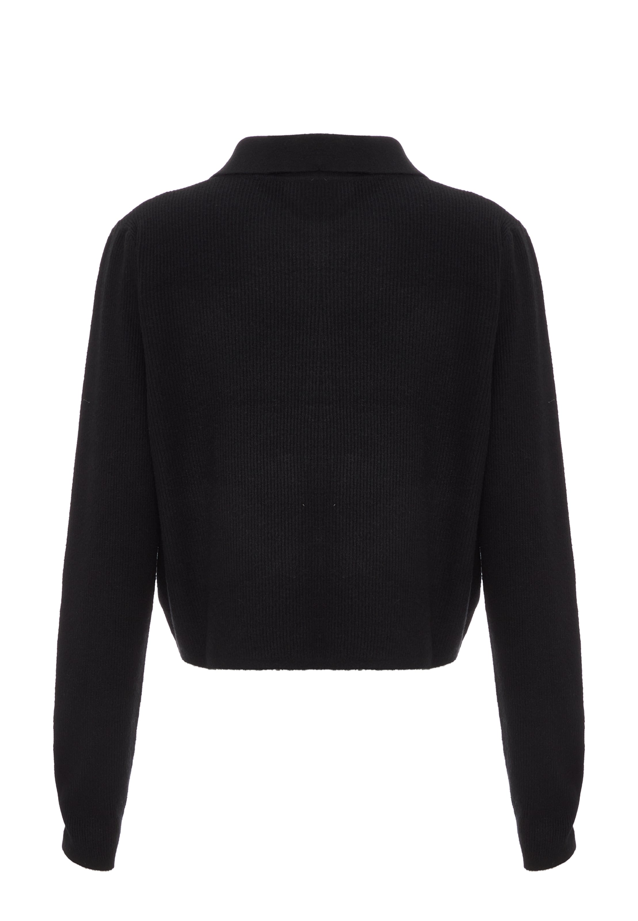 paino Gebreid vest in Zwart