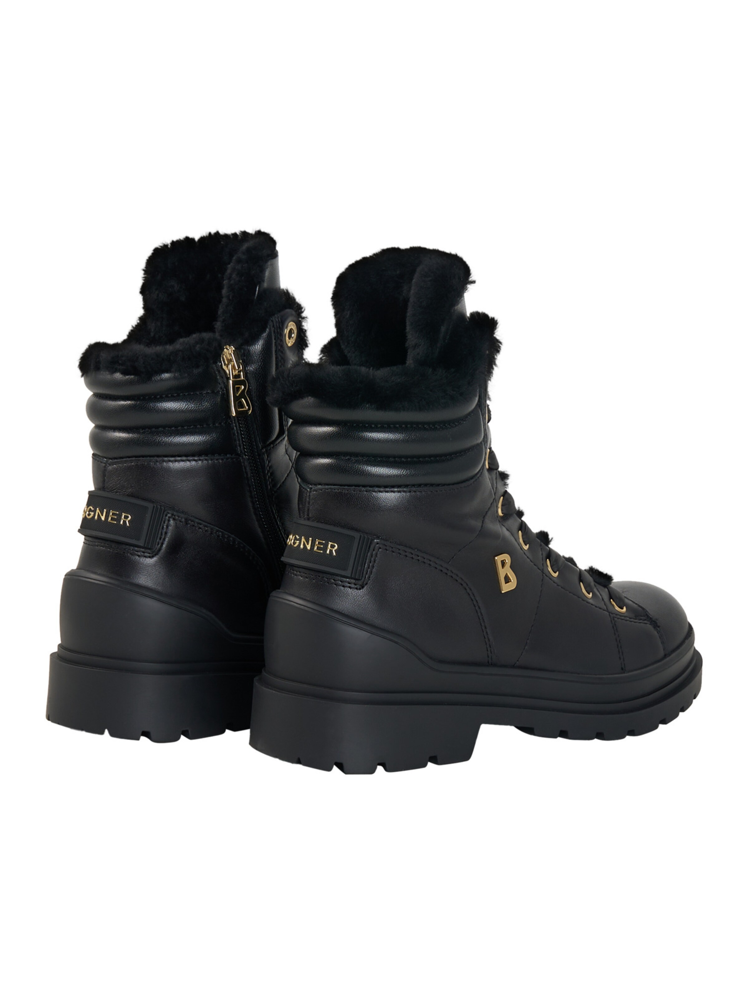 BOGNER Lace-Up Ankle Boots in Black