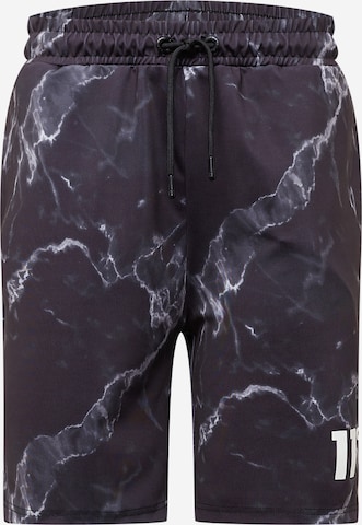11 Degrees Trousers in Black: front