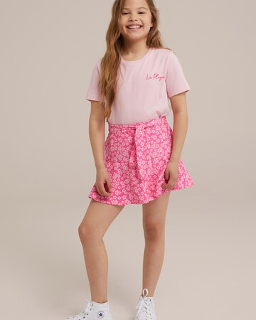 WE Fashion Regular Skirt in Pink