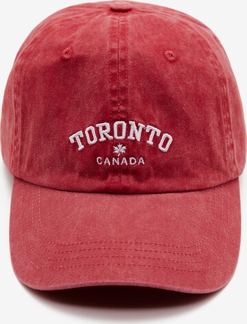 Pull&Bear Cap in Red: front