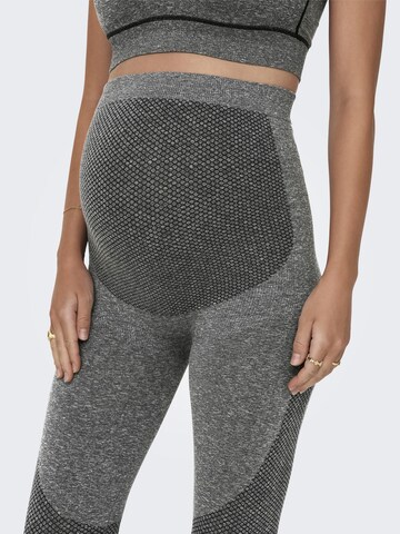 Only Maternity Skinny Workout Pants 'MALTEA' in Grey