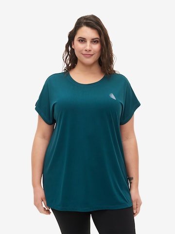 Active by Zizzi Shirt 'Abasic' in Green: front