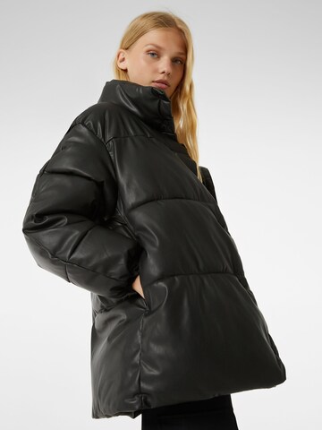 Bershka Winter jacket in Black