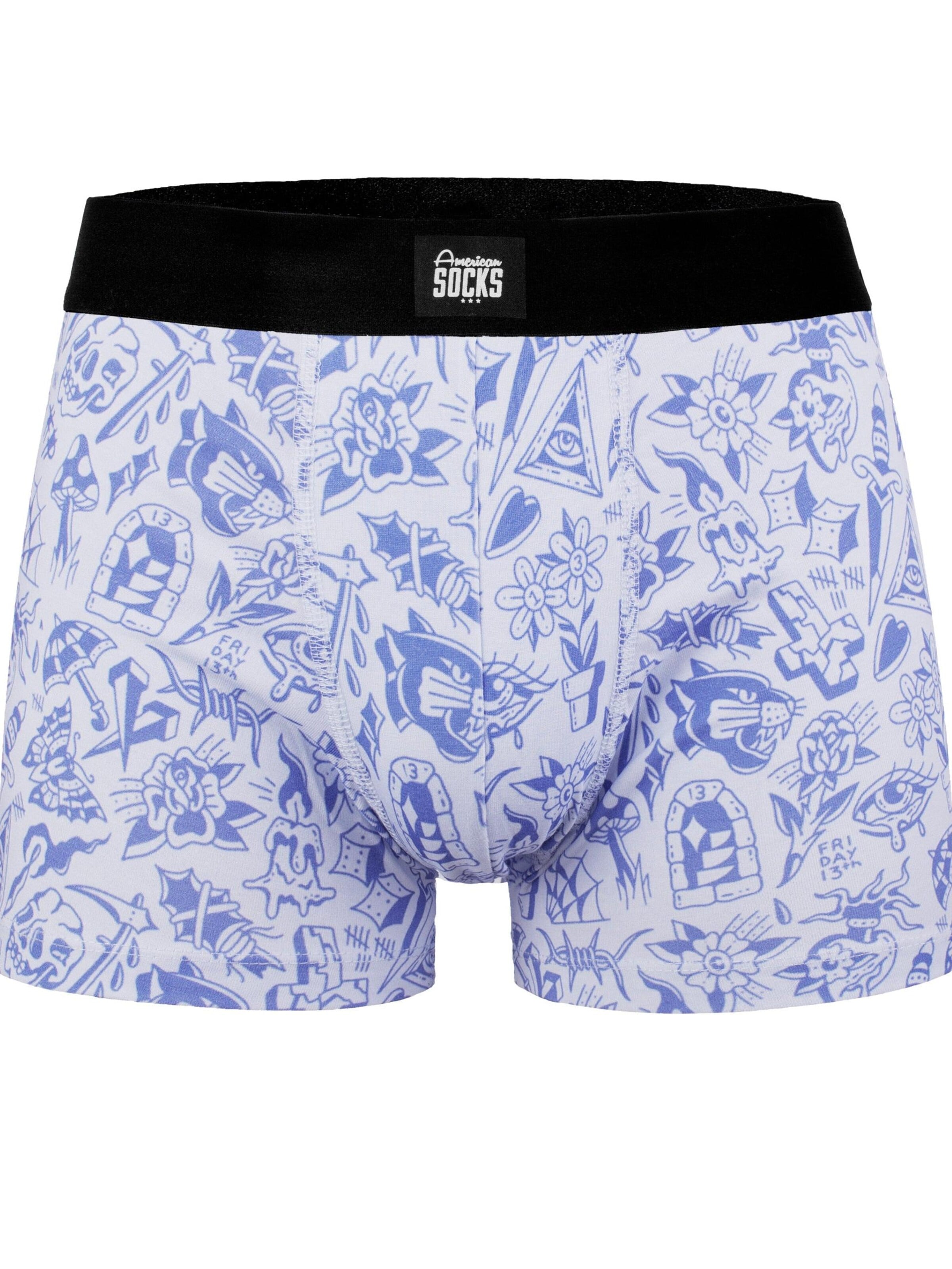American Socks Boxershorts 'Freaked'‌‌‌‌‌‌‌‌‌‌ in Blau: Vorderseite