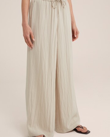 WE Fashion Wide Leg Bukser i beige