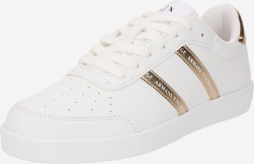 ARMANI EXCHANGE Låg sneaker i vit: framsida