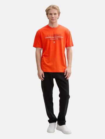 TOM TAILOR DENIM T-Shirt in Orange