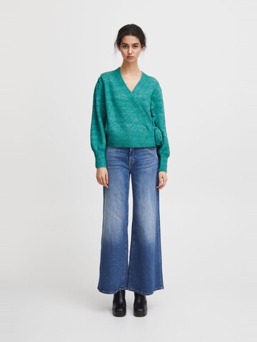ICHI Knit cardigan 'OLENE' in Green