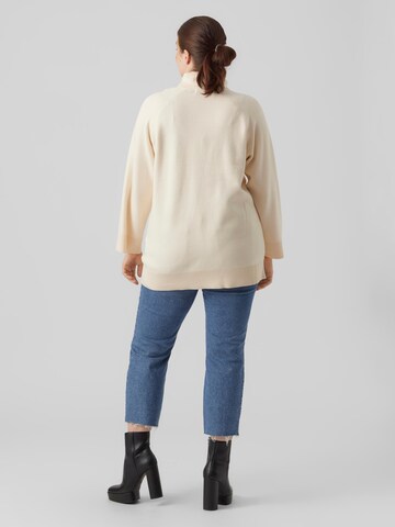 Pullover 'Gold' di Vero Moda Curve in beige