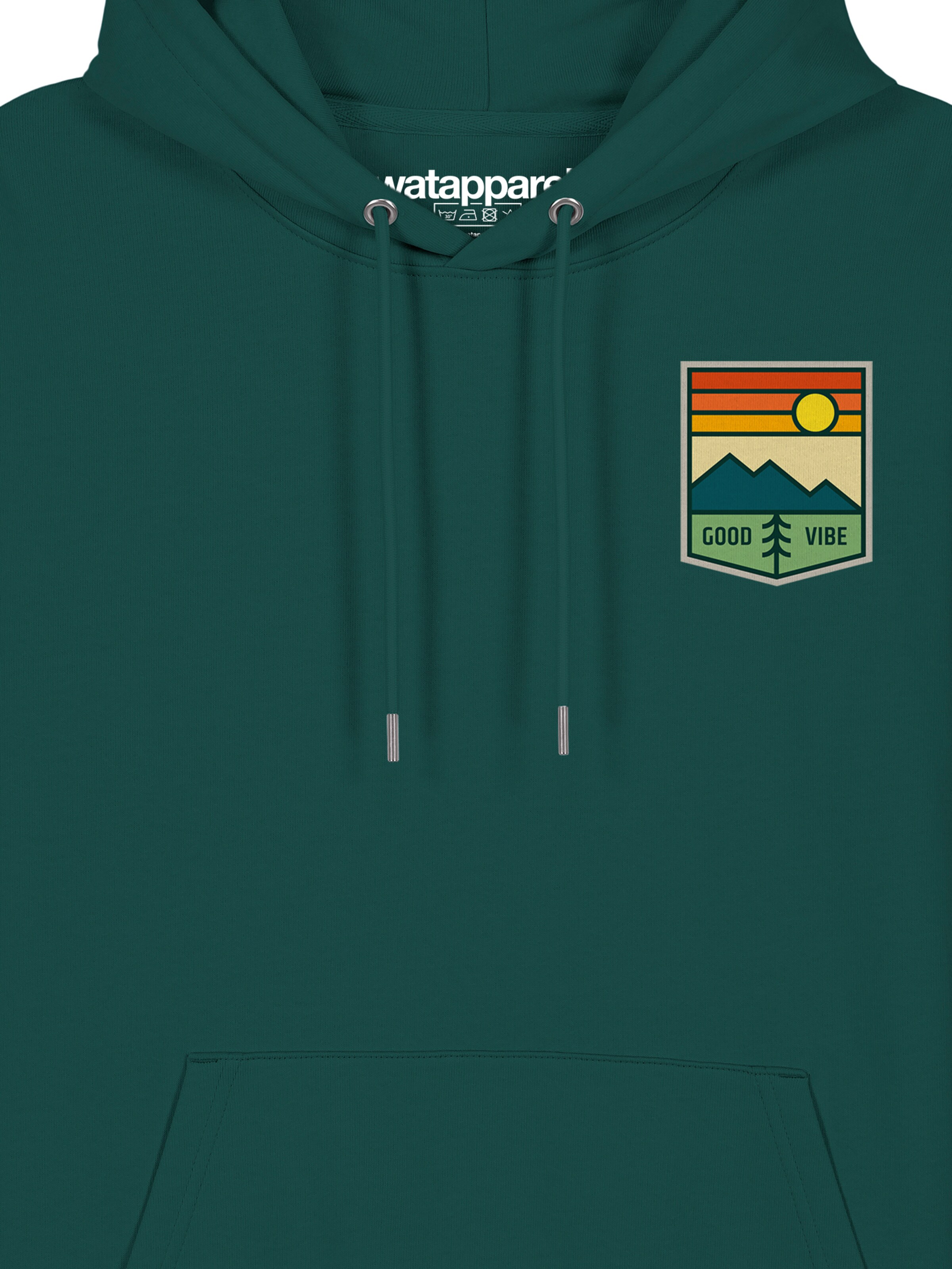 Watapparel Sweatshirt ' Good Vibe ' in Groen