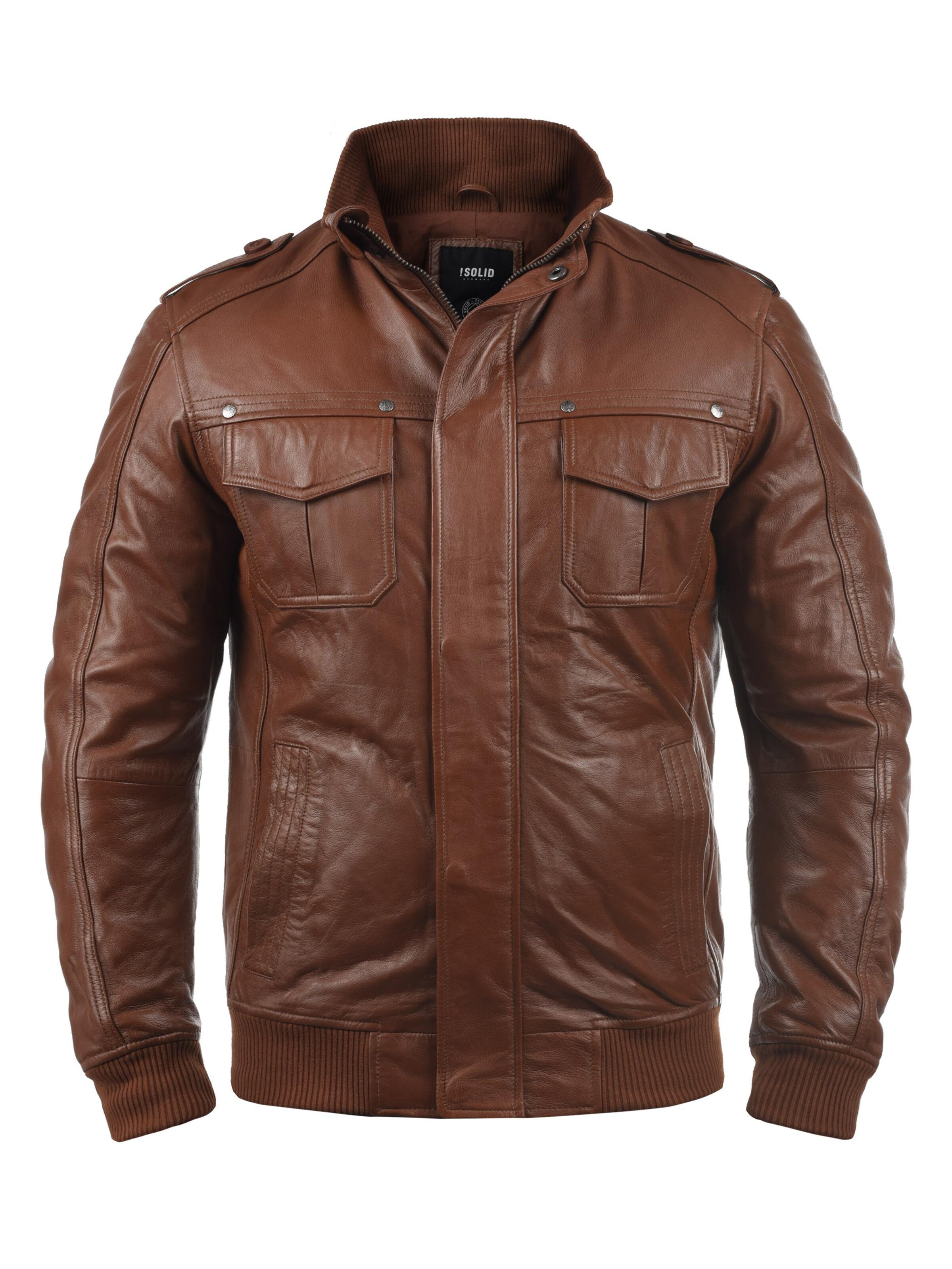 !Solid Tussenjas 'SDCamash' in Bruin: voorkant