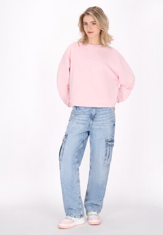 MYMO Sweatshirt 'Back To School' in Pink
