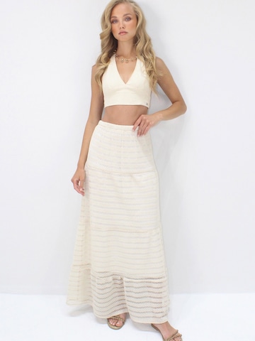 Trend Alaçatı Stili Spódnica w kolorze beżowy