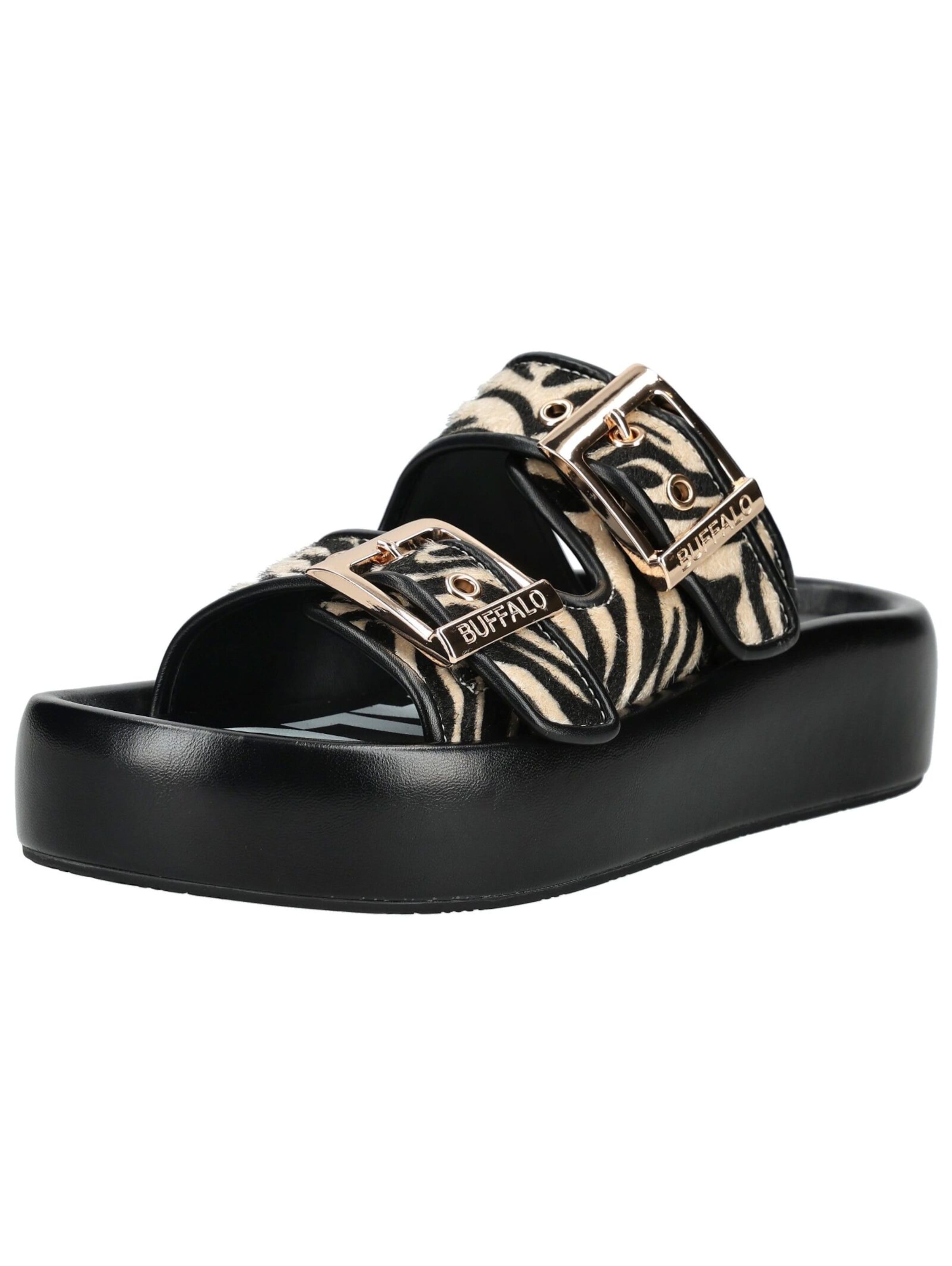 BUFFALO Mules in Black: front