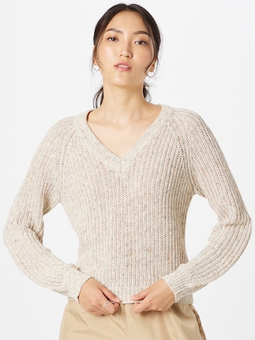 Pull-over 'MANZY' OBJECT en beige : devant