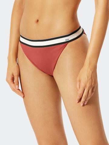 SCHIESSER Bikini Bottoms ' Aqua Californian Dream ' in Red: front