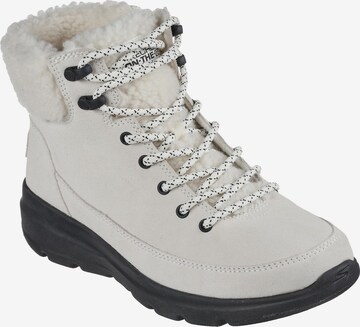SKECHERS Lace-Up Ankle Boots 'Glacial Ultra Woodlands' in White