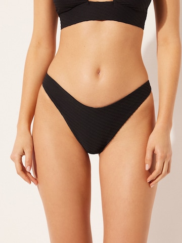 CALZEDONIA Bikini Bottoms 'BLACK WAVES' in Black: front