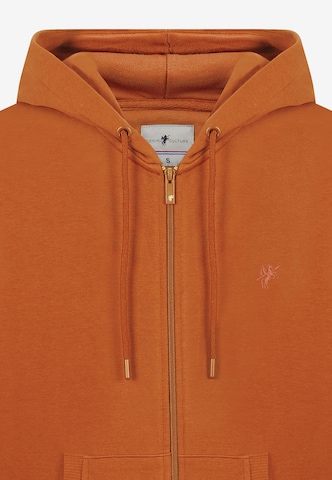 DENIM CULTURE Zip-Up Hoodie 'PEDRO' in Orange