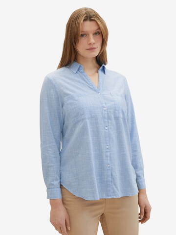 Tom Tailor Women + Bluse in Blau